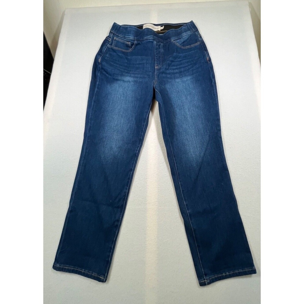 SOFT SURROUNDINGS Jeans Womens Pull on Straight Leg CottonBlend Size M